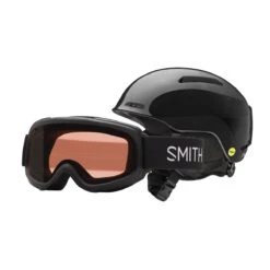 Smith Glide Jr. MIPS Ski Helmet And Gambler Ski Goggles