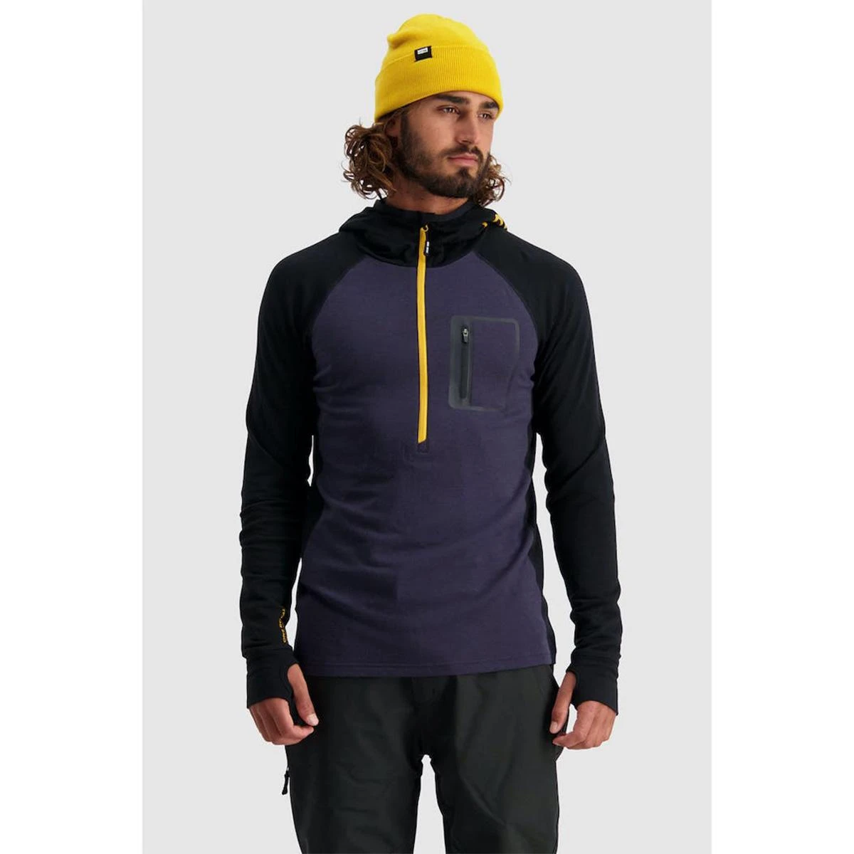 Mons Royale Mens Traverse Midi Half Zip Hoodie 6 Mons Royale Mens Traverse Midi Half Zip Hoodie - Image 4