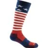 Darn Tough Captain Stripes Junior Over-the-Calf Lightweight Ski Socks